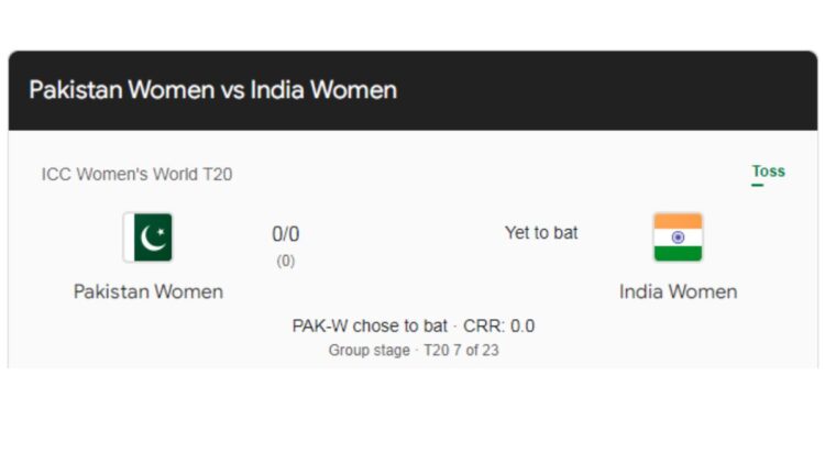 Pakistan Women vs India Women