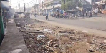 People of Panchamba erupted in anger over the problems caused by road construction