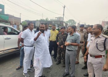 Flag march carried out with the message of social harmony, administration on alert regarding Muharram