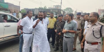 Flag march carried out with the message of social harmony, administration on alert regarding Muharram