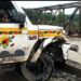High speed pickup van crashes on Barakar bridge, driver narrowly escapes