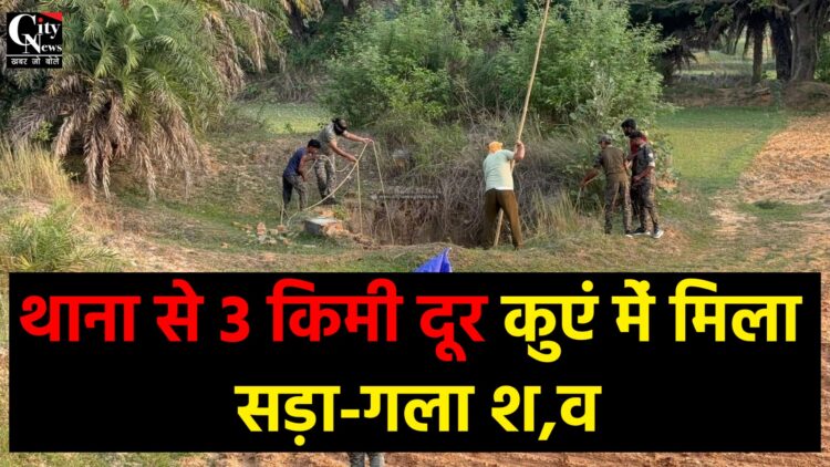 कुएं में मिला सड़ा-गला श,व