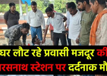 ट्रेन से उतरने के दौरान प्रवासी मजदूर की दर्दनाक मौ,त