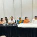 Shweta Sharma interacts with JMM leaders and workers in Giridih.